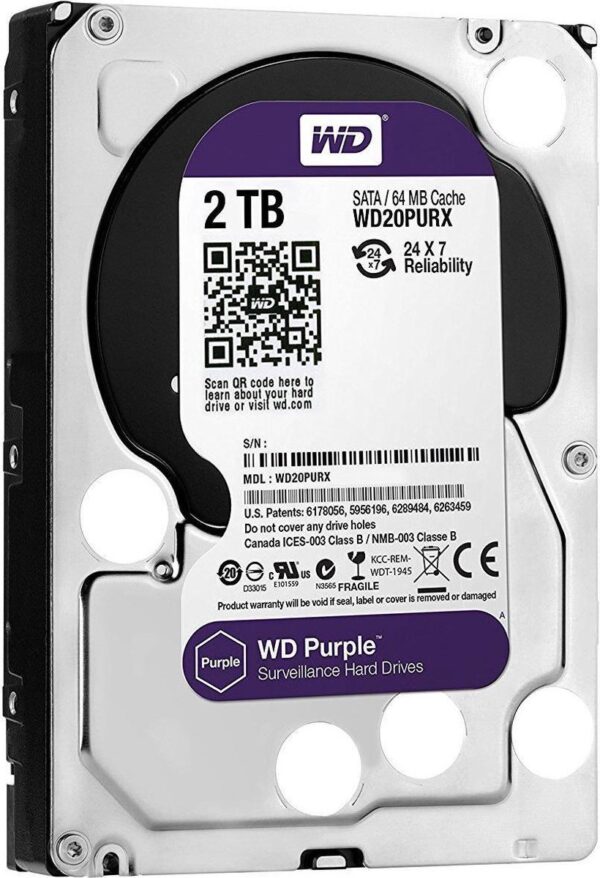 Western Digital Harddisk Sata 2Tb Purple - Afbeelding 2